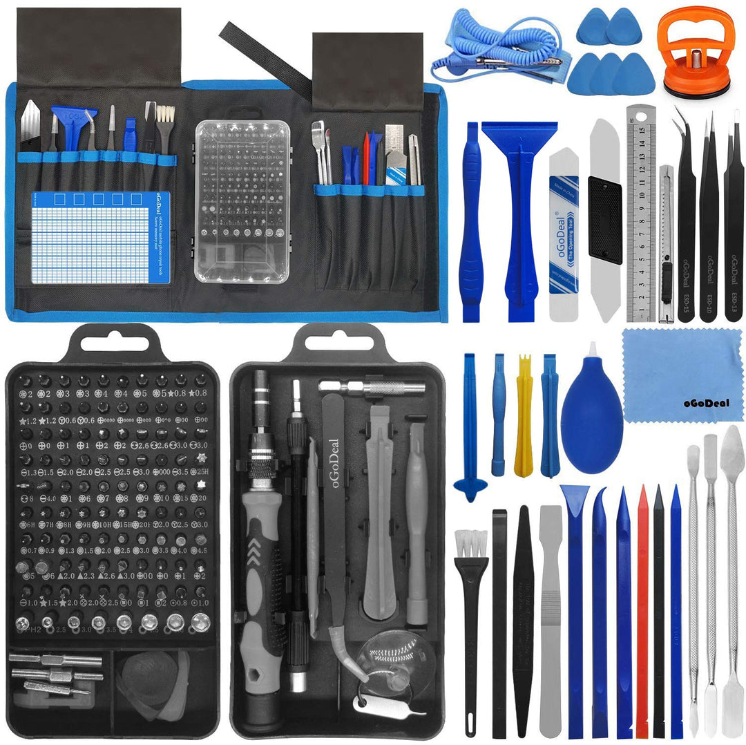 oGoDeal 155-in-1 Feinmechaniker Schraubendreher Werkzeug Set Reparaturwerkzeug für Computer, Brille,