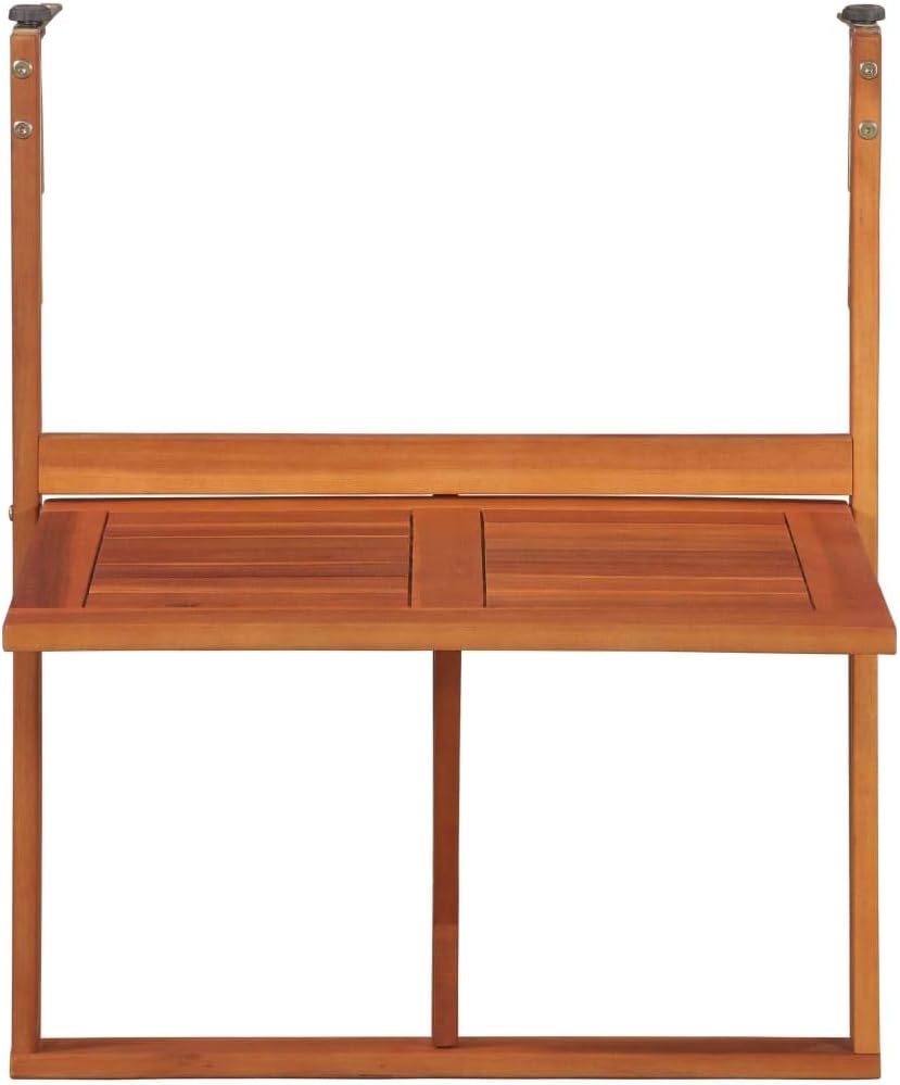 Tidyard Balkon-Klapptisch Hängetisch, Massivholz, Braun, 64,5 x 44 x 80 cm, Esstisch Kaffeetisch Hol