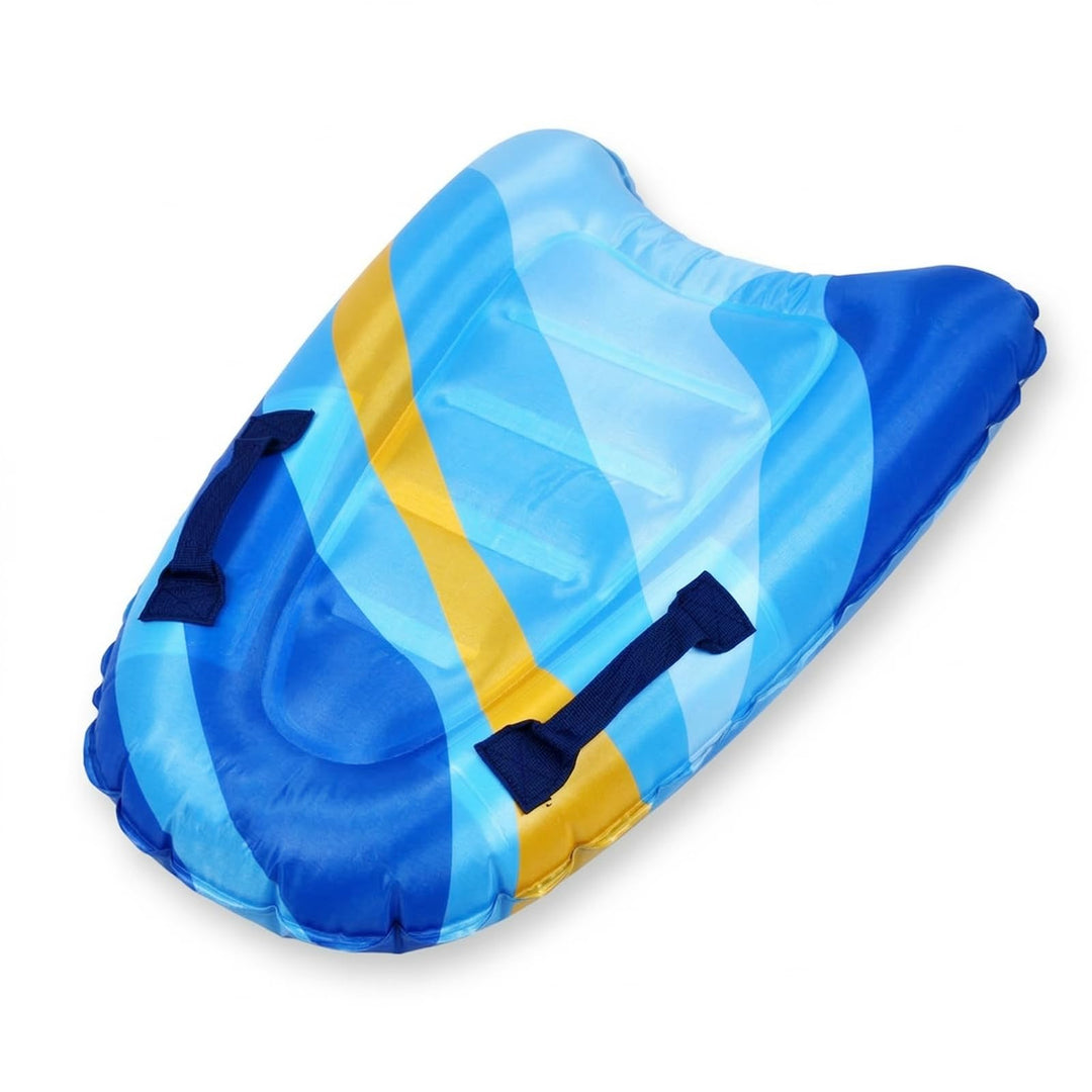 RANJIMA Aufblasbares Bodyboard, Aufblasbares Schwimmbrett leichtes Tragbares Schwimmenbrett mit Grif