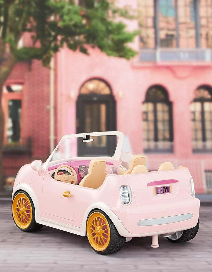 Lori - GEH überall hin! Cabrio-Auto - Hellrosa - Cabrio-Auto für Mini-Puppen - Rosa Fahrzeug für 15