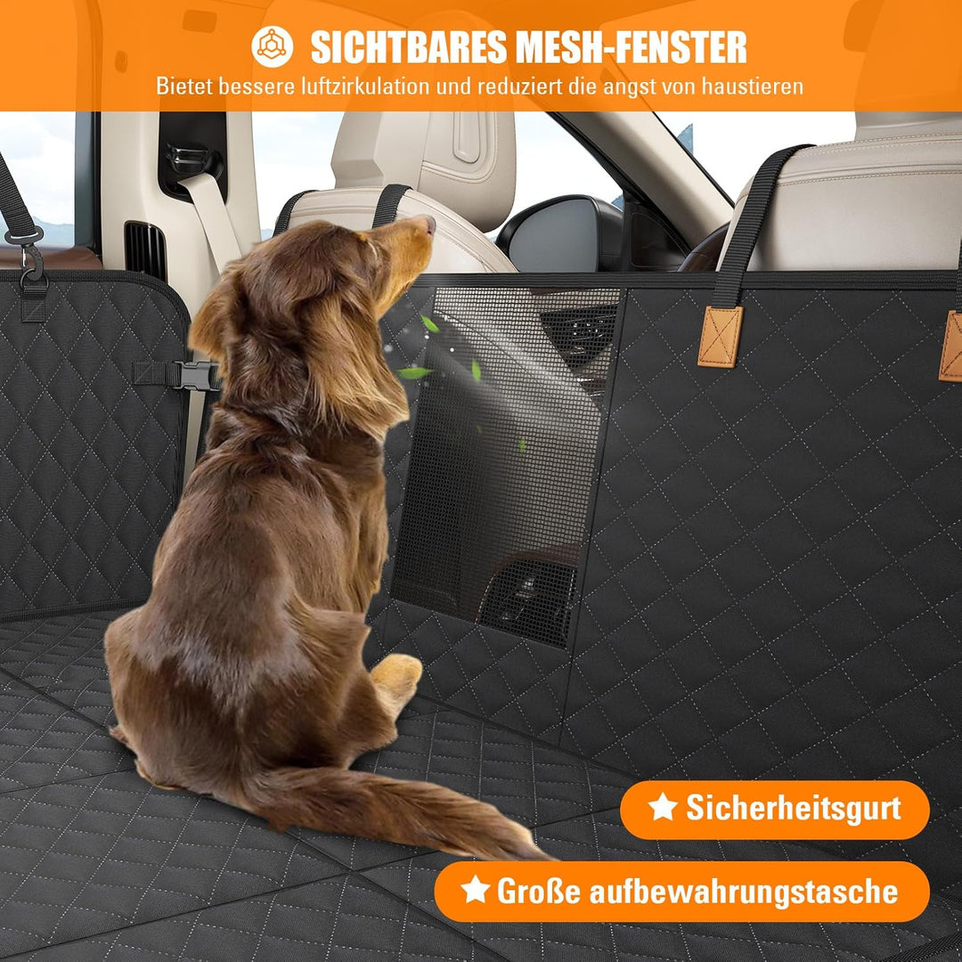 BMaoBBo Hundedecke Auto Rückbank[127x62cm],Wasserdicht,Kratzfest mit Hartschale (300 Pfund Traglast)