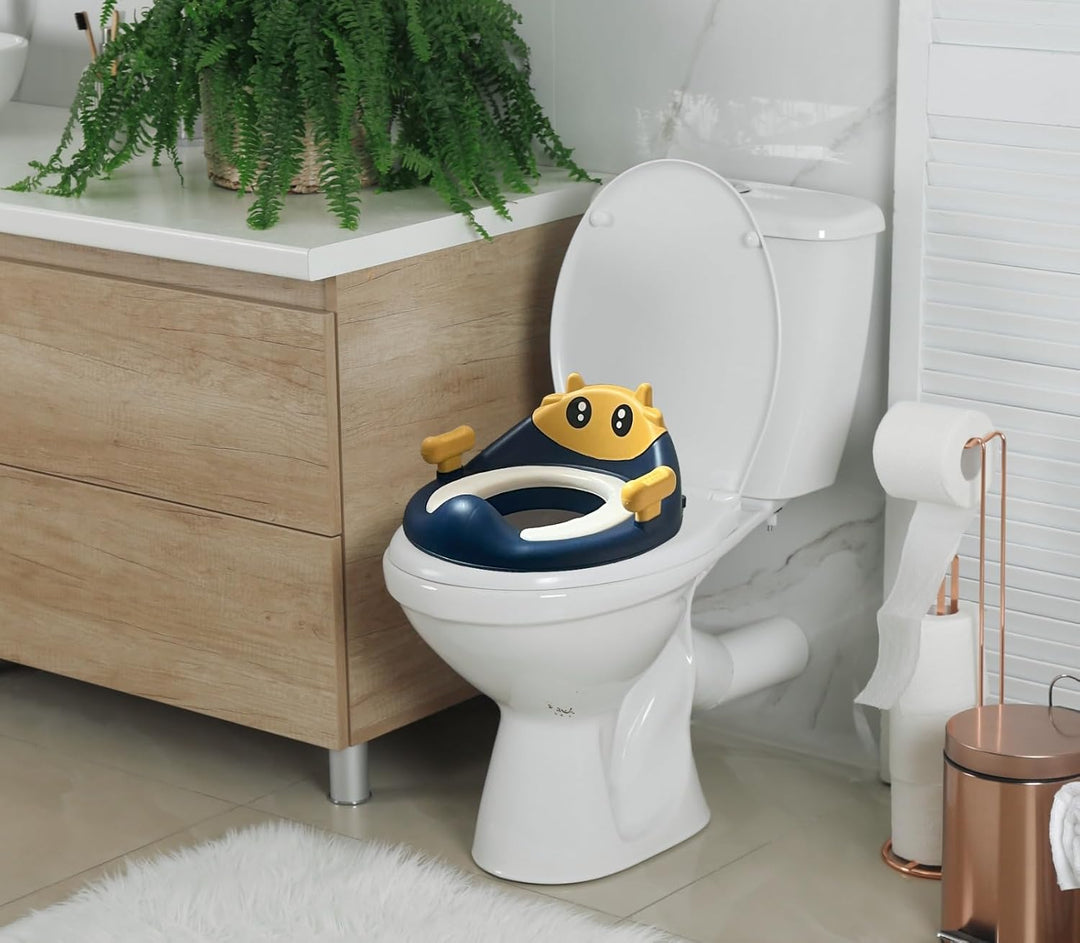 Valtom Toilettensitz Kinder mit kinderfreundlichem Tierdesign, verstellbar und rutschfest mit Sitzki