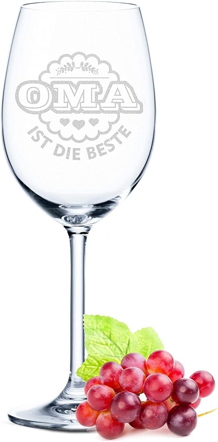GRAVURZEILE Leonardo Weingläser mit Gravur - Oma ist die Beste & Opa ist der Beste im Set - Geschenk