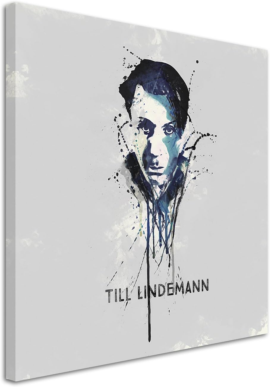Paul Sinus Art Till Lindemann 60x60cm Keilrahmenbild Kunstbild Aquarell Art Wandbild auf Leinwand fe