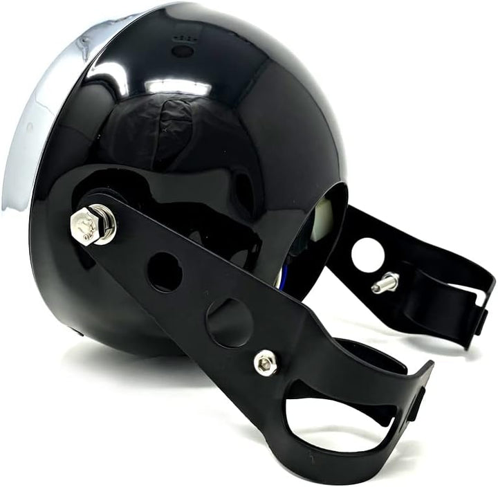 Custom Motorrad Scheinwerfer Mit 32mm Zu 40mm Klammern Schwarz Metall Cafe Racer Projekt