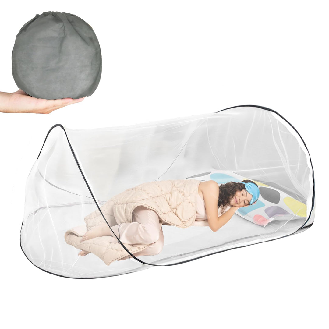 Moskitonetz Reise, Faltbares Pop-up Bett Moskitonetz Für Einzelbett, Ortable Feinmaschiges Bett Für