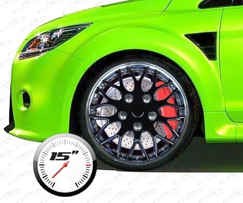 AUTO-STYLE Satz Radzierblenden Missouri 15-Zoll Chrom/Schwarz 15-inch Chrom/Schwarz, 15-inch Chrom/S