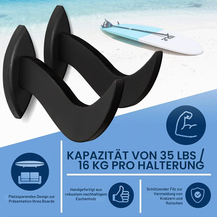 Hang 11 Surfbrett-Wandhalterung - Aufhänger für Surfboard Snowboard Longboard Wakeboard Kiteboard, s