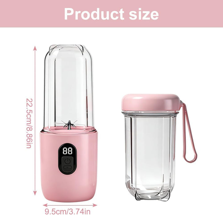 500ML Tragbarer Mixer, Smoothie Maker mit Reise-Deckel, Standmixer, Blender Elektrisch Mini-Mixer fü