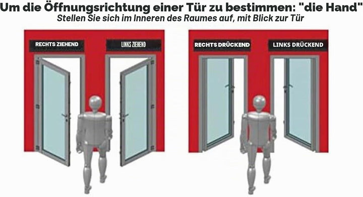 Yale Vertikales Türschloss mit Bolzen – Achse 44 mm, quadratisch 7 mm – Installation Tür rechts – id