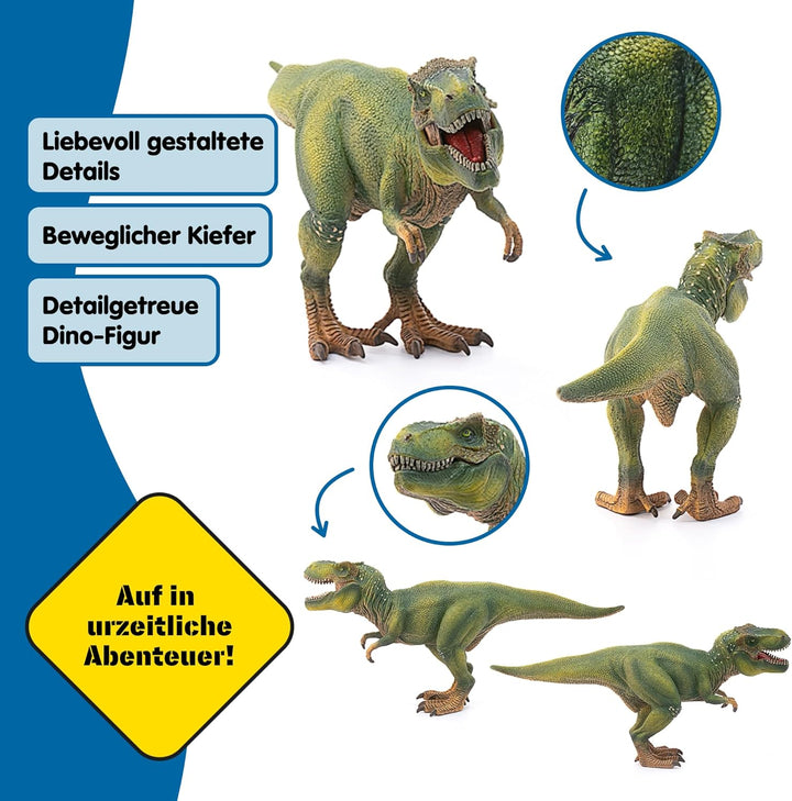 SCHLEICH Dinosaurs | Tyrannosaurus Rex 14525 | detailgetreuer Dino mit beweglichem Kiefer | tolles G