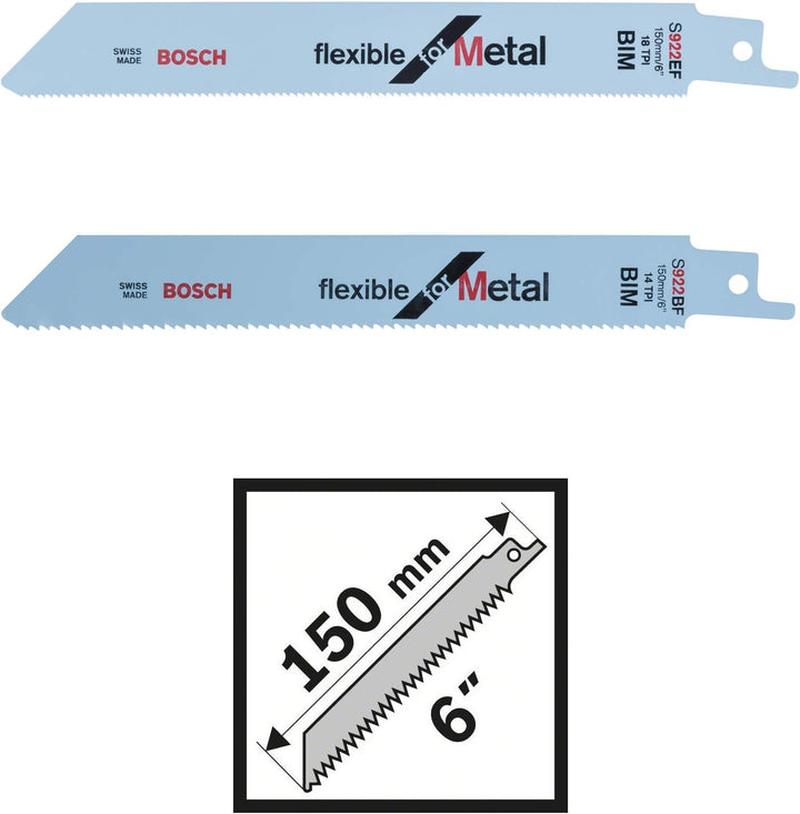 Bosch Accessories Professional 6tlg. Stichsägeblatt-Set Wood and Metal zum Sägen in Holz und Metall