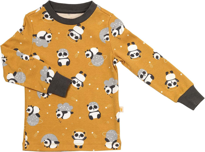 schlummersack Kinder Schlafanzug/Pyjama aus 100% Bio Baumwolle 122 Panda, 122 Panda
