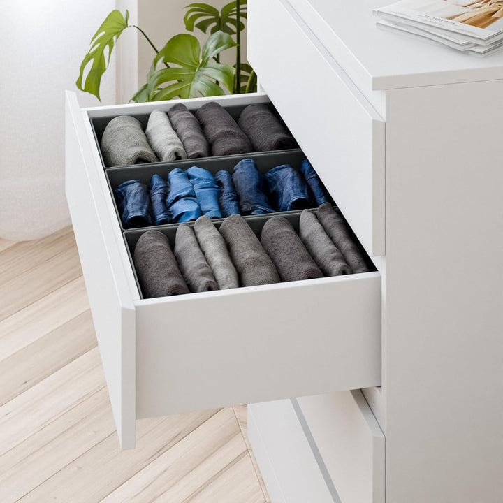 3x Organizer für Malm Kommode, passende Schubladen-Unterteilung für Unterwäsche, Socken, BHs und T-S