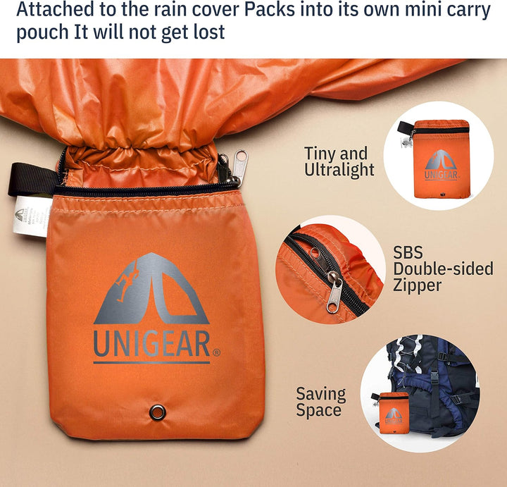 Unigear Regenschutz für Rucksäcke Schulranzen mit Reflektor, wasserdichte Regenhülle Rucksack Cover