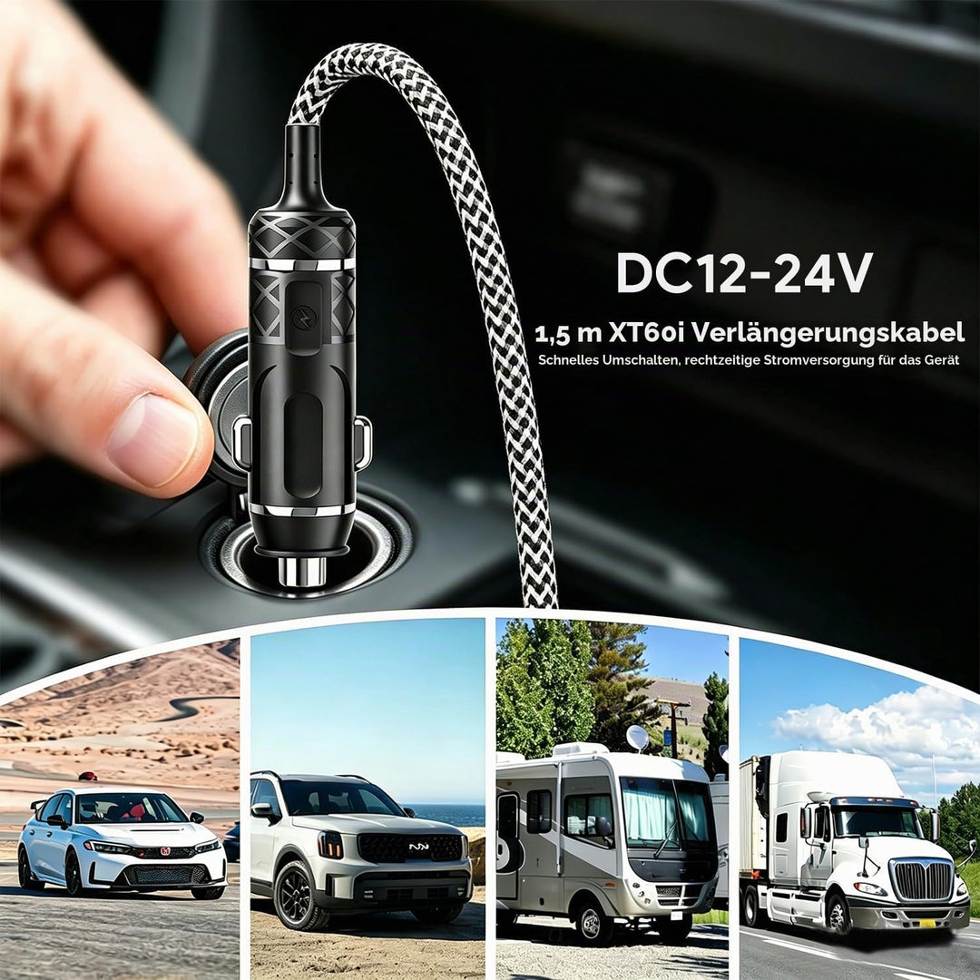 KFD 12V Autoladekabel XT60i XT60 KFZ Ladekabel für ECOFLOW Delta 3 Max Plus tragbare Powerstation De
