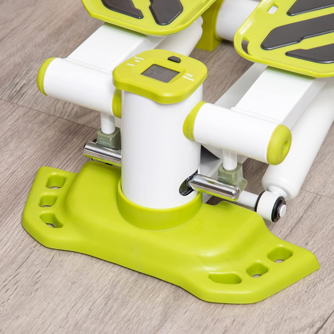HOMCOM Mini Stepper für Zuhause, rutschfest Up-Down Stepper mit LCD-Anzeige, Stepper Hometrainer mit