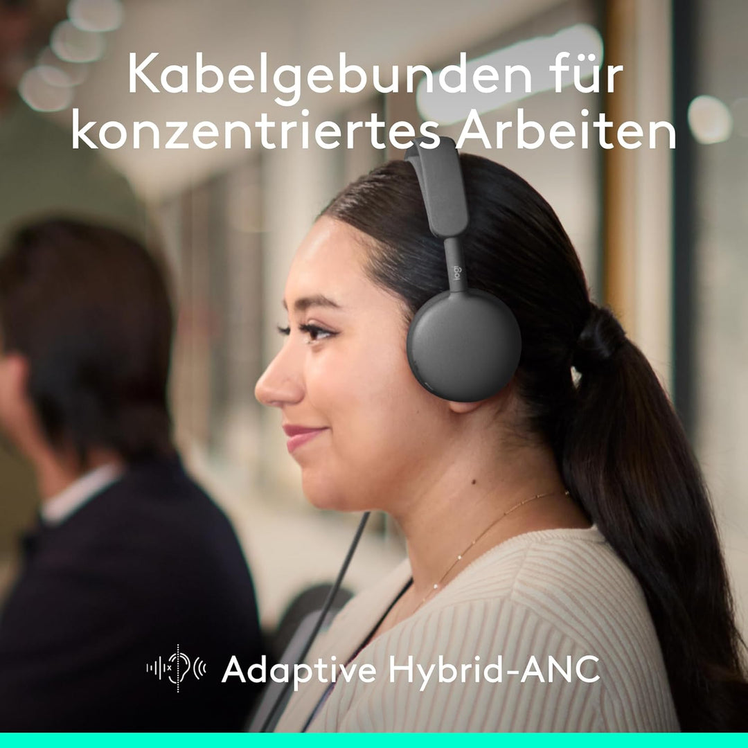 Logitech Zone Wireless 2 ES for Business – Kabelloses Headset mit Geräuschunterdrückung und Adaptive