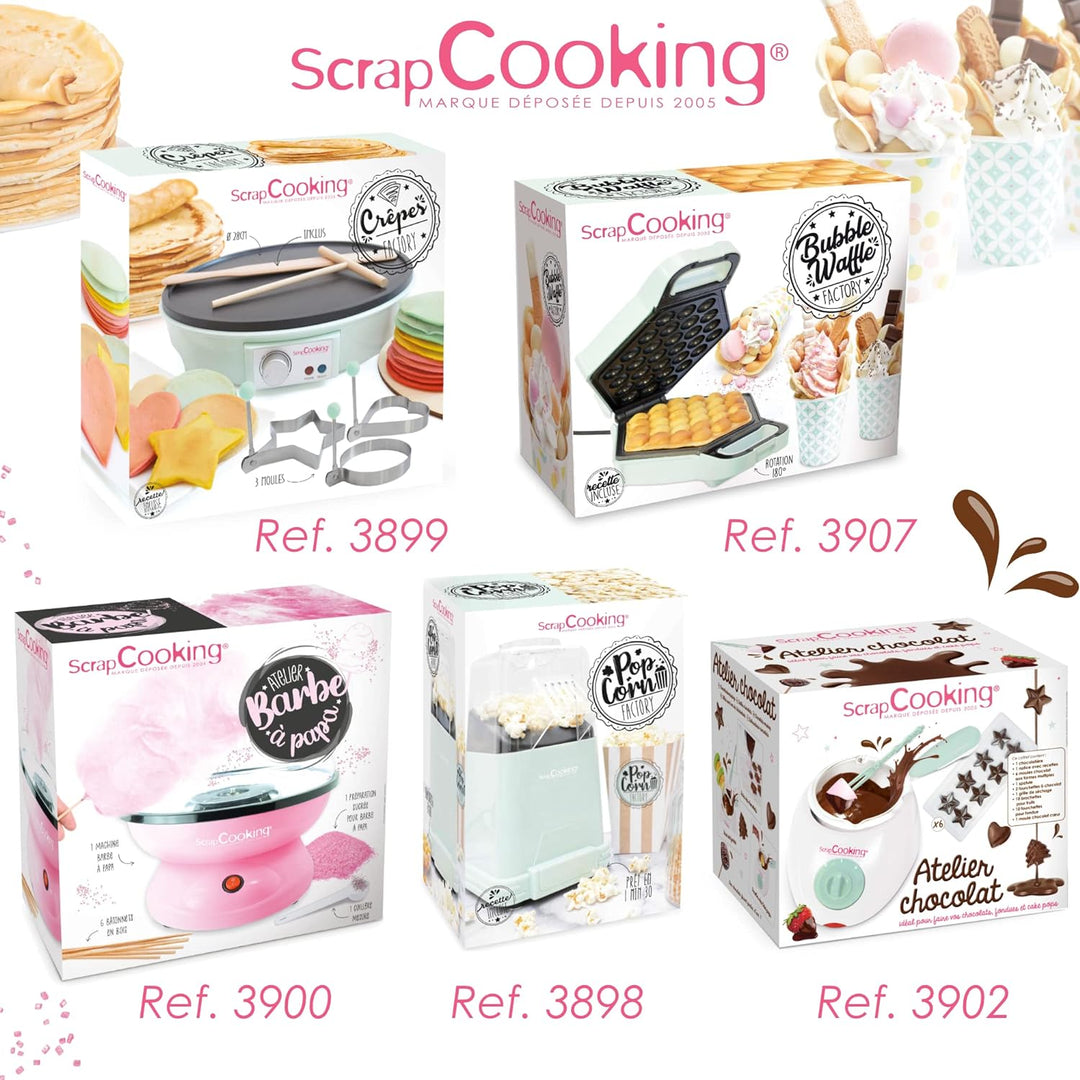 ScrapCooking - Popcornmaschine - Popcorn Maschinen Ohne Öl - Fertig in 1-2 Minuten - Popcorn Maker m