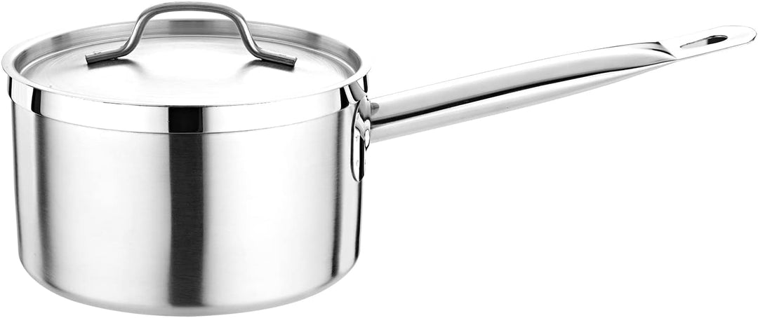 Edelstahl Kochtopf mit Deckel für alle Herdarten Topf in 11 Grössen Ø 16cm - Höhe 7cm, Ø 16cm -