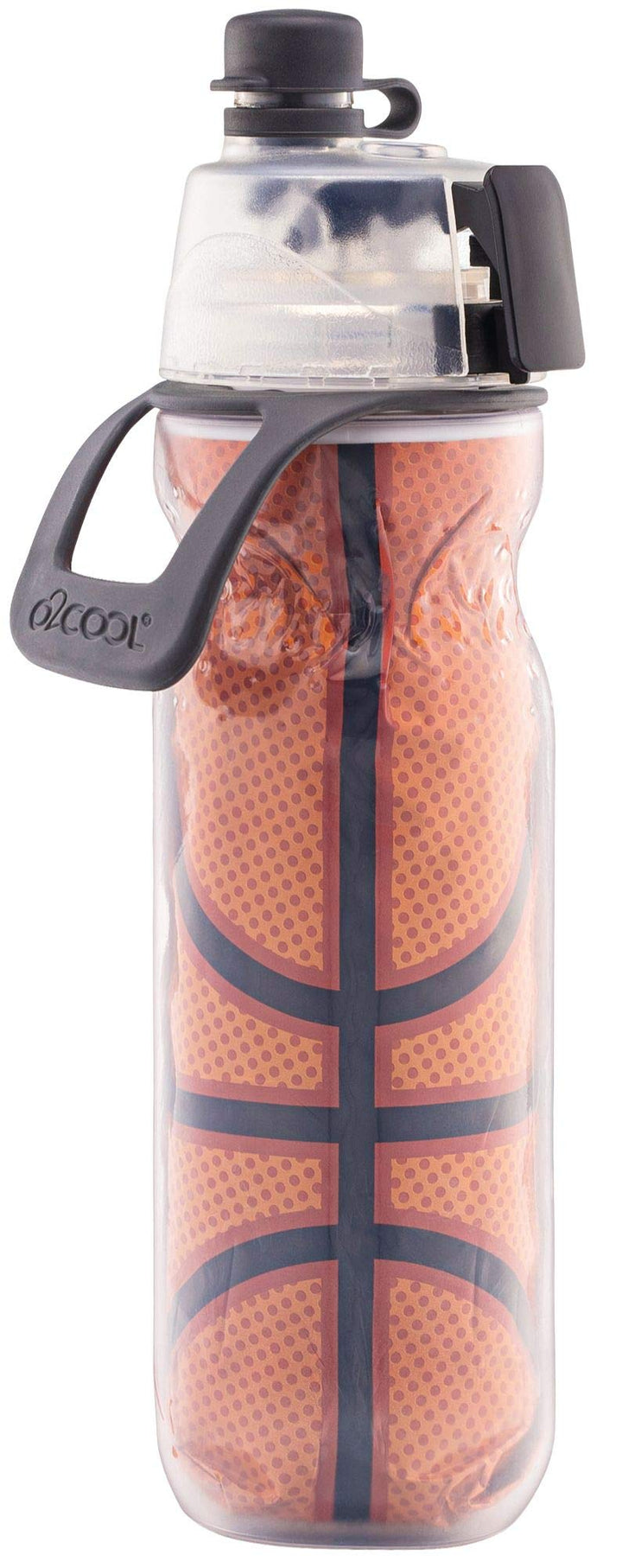 O2COOL Mist N' Sip Isolierte Wasserflasche, 590 ml, 590 ml, Basketball, Basketball