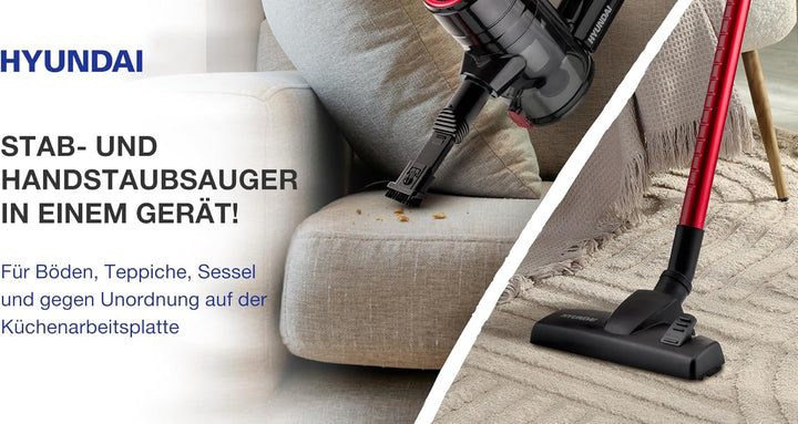 VC609 Leichter 2-in-1 Staubsauger (Stiel & Hand) | 600W I Beutellos, HEPA Filter, 600W, Ideal für sc
