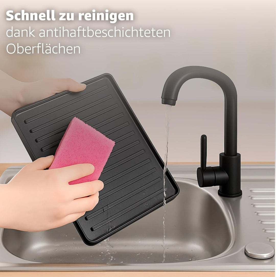 Raclette Set für 8x Personen - antihaftbeschichtet- Tischgrill inkl. Pfännchen & Schaber (Eckig), Ec