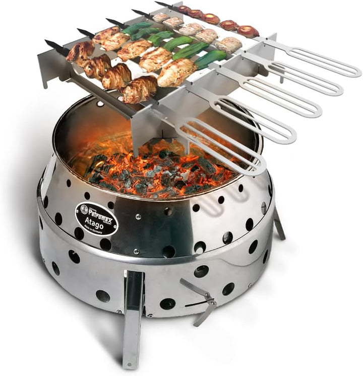 Terma Grillspiess geeignet für Petromax Atago & BBQ-Toro DOKING Made in Germany, plancha Platte, feu