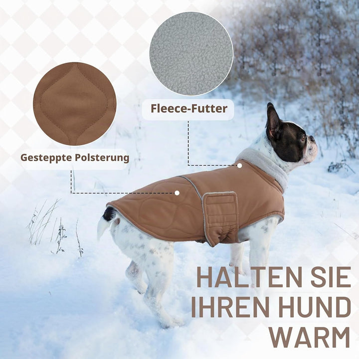 Hundemantel für Kleine Hunde, Wattierend Wintermantel Mantel Hund Geschirröffnung, Jacken Gefüttert