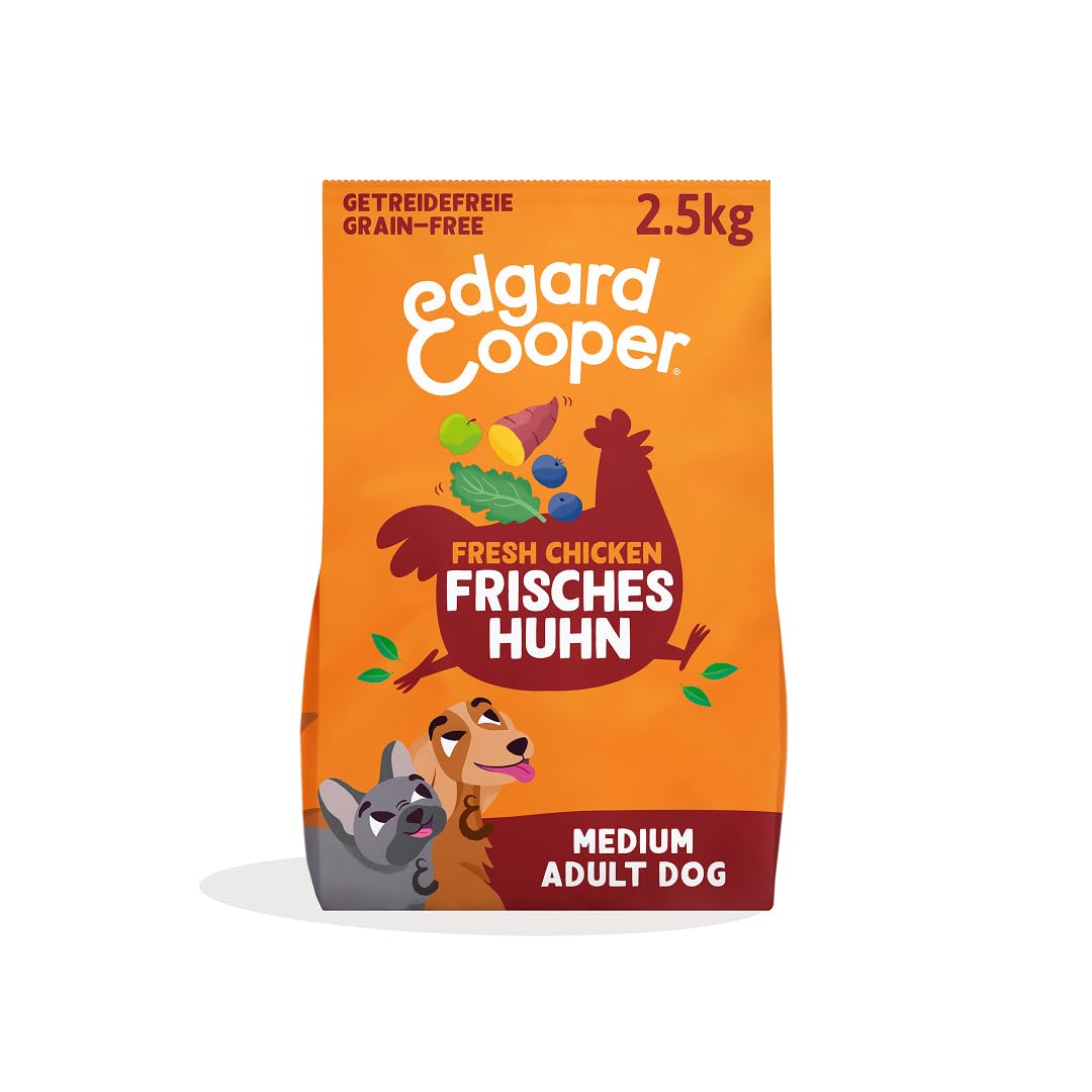 Edgard &amp; Cooper Hundefutter Trocken Getreidefrei Hund Erwachsene Adult Natürliche 2.5kg Huhn mit vie