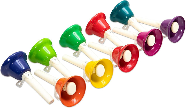 Betzold Musik - Glocken mit Einmalanschlag - bunt Stopp-Funktion mit Notennamen für Kinder diatonisc