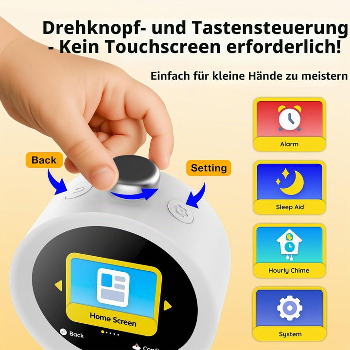 Dekala Kinderwecker mit IPS-Display, Interaktiven Themen &amp; Animationen, Temperatur- &amp; Feuchtigkeitss