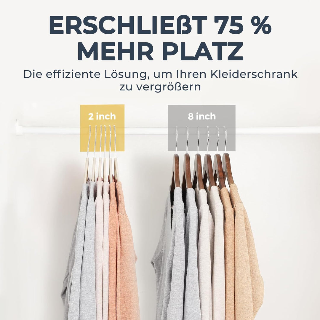 HOUSE DAY Kleiderbügel Samt 50er Set, Kleiderbügel Platzsparend, Bügel rutschfest und Samtbügel Schm