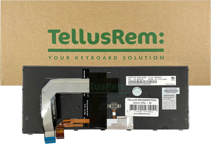 TellusRem ersatztastatur Spanisch Hintergrundbeleuchtung für Lenovo Thinkpad T470s Backlit Spanisch,