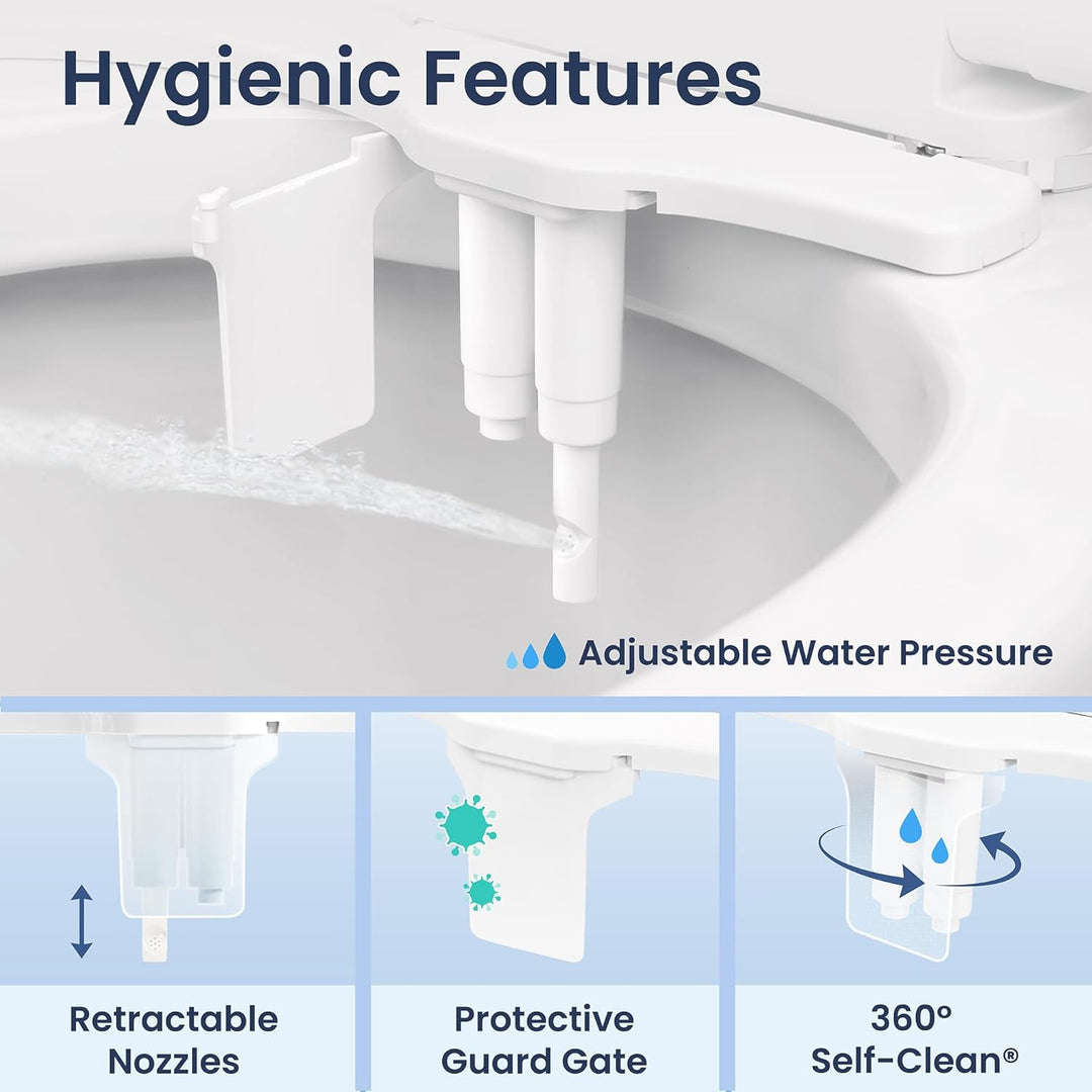 LUXE Bidet NEO 185 Plus – Mechanischer Bidet-Toilettensitzaufsatz der nächsten Generation mit innova