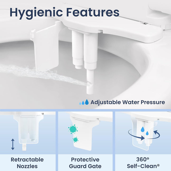 LUXE Bidet NEO 185 Plus – Mechanischer Bidet-Toilettensitzaufsatz der nächsten Generation mit innova