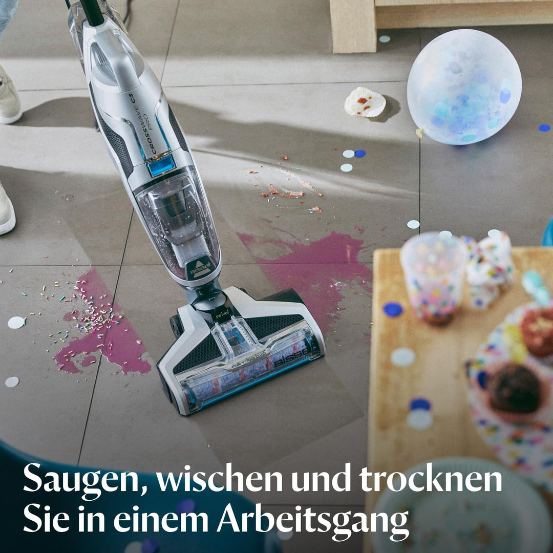 BISSELL CrossWave C3 Pro | 3-in-1 Nass Trockensauger | Saugen, Wischen & Trocknen | Mehrflächenreini