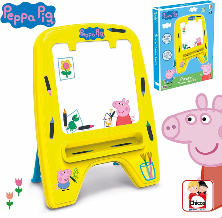 Chicos - Peppa Pig Mein erstes Schreibtafel, geeignet für Buntstifte und Marker, ab 18 Monaten, gelb