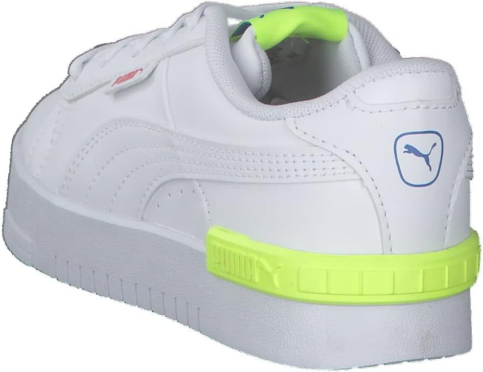 PUMA Unisex Kinder Jada Pstennisschuhe 29 EU Puma White Yellow Alert Victoria Blue High Risk Red, 29