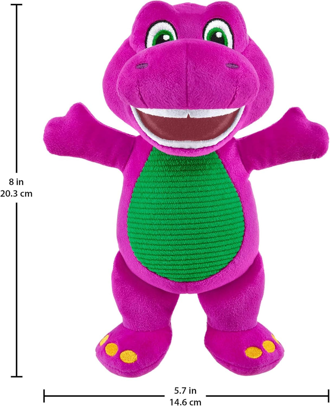 Fisher-Price Barneys Welt Spielzeug für Kleinkinder ca. 16,5 cm grosse Barney Plüsch-Dinosaurier-Fig