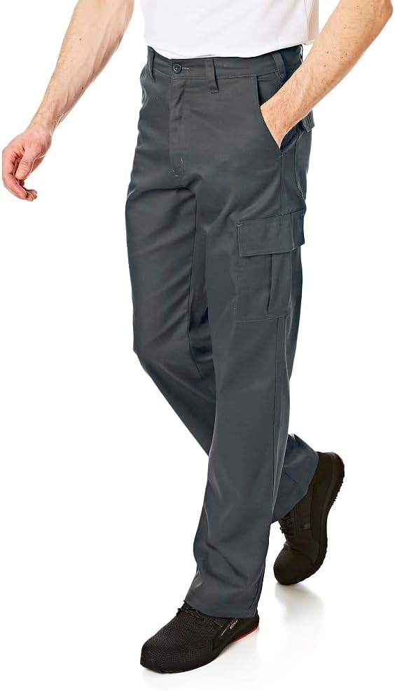 Lee Cooper Herren LCPNT205 robuste und pflegeleichte Arbeitshose mit mehreren Taschen Grau 36W / 33L