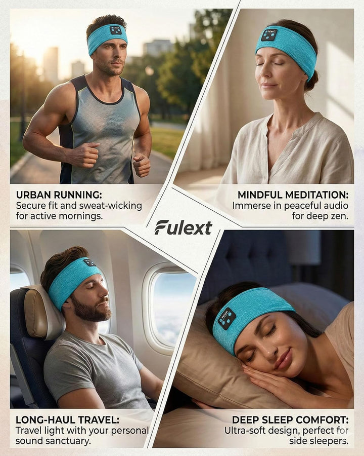 Schlafkopfhörer Bluetooth, Schlafkopfhörer Stirnband – weicher elastischer bequemer Stirnbandkopfhör