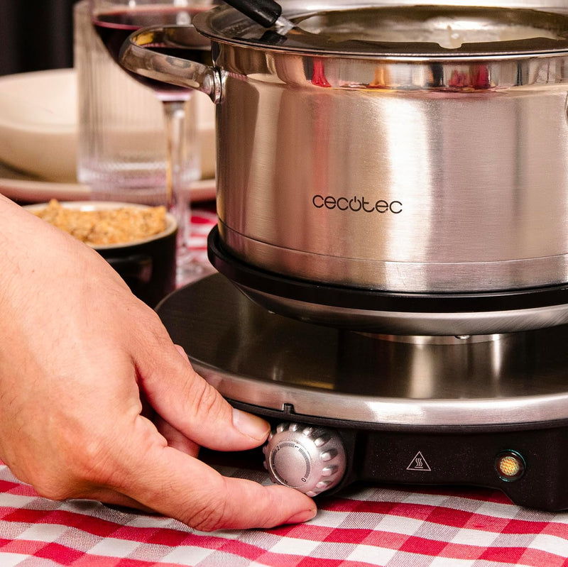 Cecotec Elektrisches Fondue für 8 Personen Fun Gourmetfondue Advance. 1500W, 1,7L Kapazität, für Käs