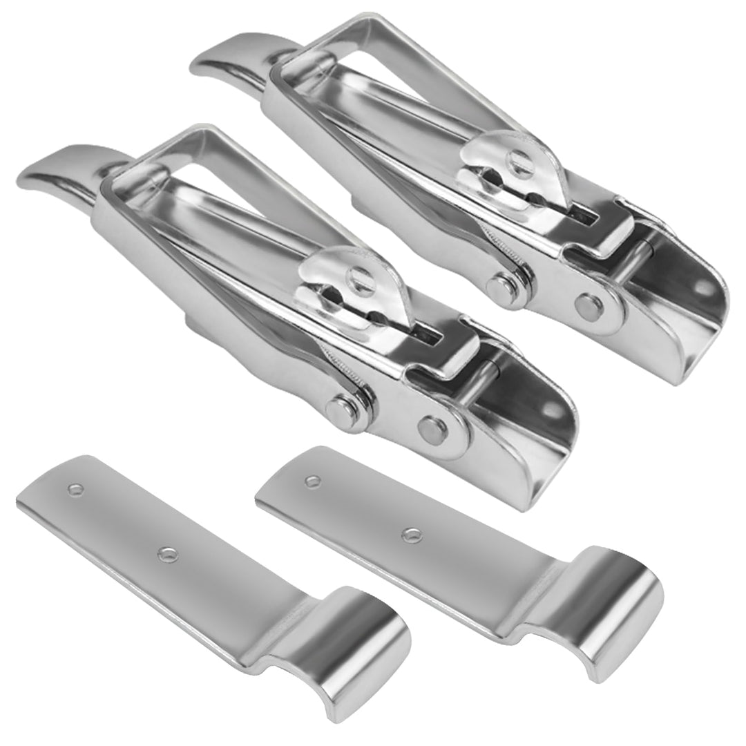 2 PCS Exzenterverschluss mit Sicherung(210mm), Spannverschluss Gross für PKW/Anhänger/Kipper, Bordwa