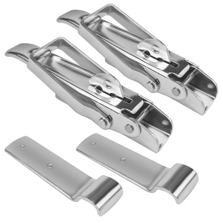 2 PCS Exzenterverschluss mit Sicherung(210mm), Spannverschluss Gross für PKW/Anhänger/Kipper, Bordwa