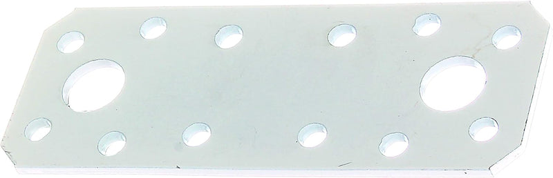 Alberts 846329 Flachverbinder | weiss kunststoffbeschichtet | 96 x 35 mm | 50er Set 100 x 35 mm / 50