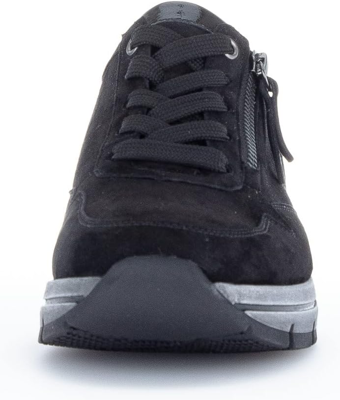 Gabor Damen Low-Top Sneaker,Halbschuhe,Wechselfussbett,Komfortable Mehrweite (H) 36 EU Weit Schwarz,