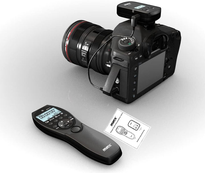 ayex Funk Timer-Fernauslöser AX-5, Kompatibel mit Canon (N3) z.B. EOS R5 1D X Mark II 5D Mark IV 5DS