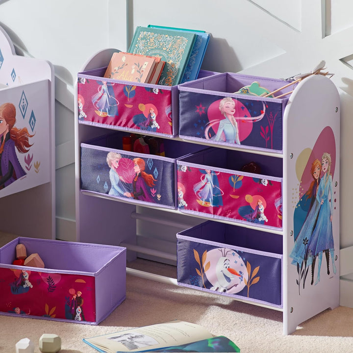 Disney Die Eiskönigin Spielzeug-Aufbewahrungseinheit, 6 Boxen für Schlafzimmer, aus Holzwerkstoff/St