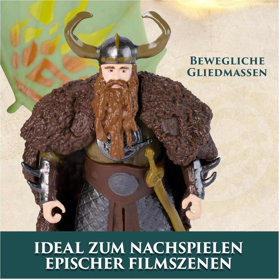 Dreamworks Dragons, Drachenzähmen leicht gemacht - Wikinger & Drachen Actionfiguren-Set, Haudrauf &